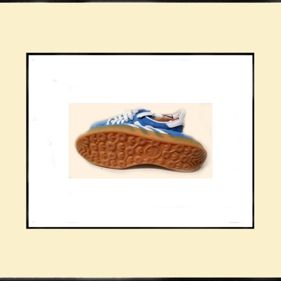 New Rare & Unique Adidas Originals Gazelle Blue & White Sneakers Athletic Shoes main image 5